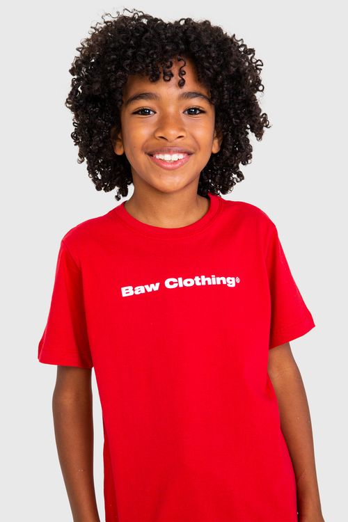 Camiseta kids basic logo red
