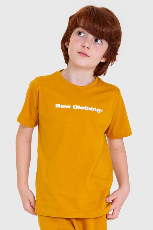 Camiseta kids basic logo yellow