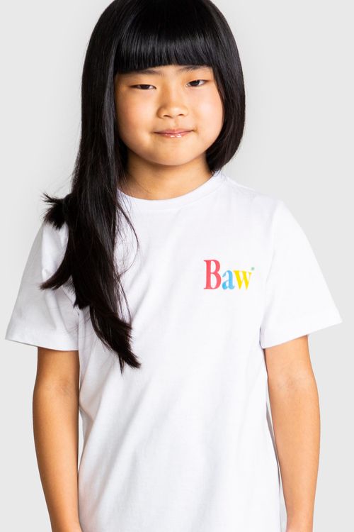 Camiseta kids baw search white