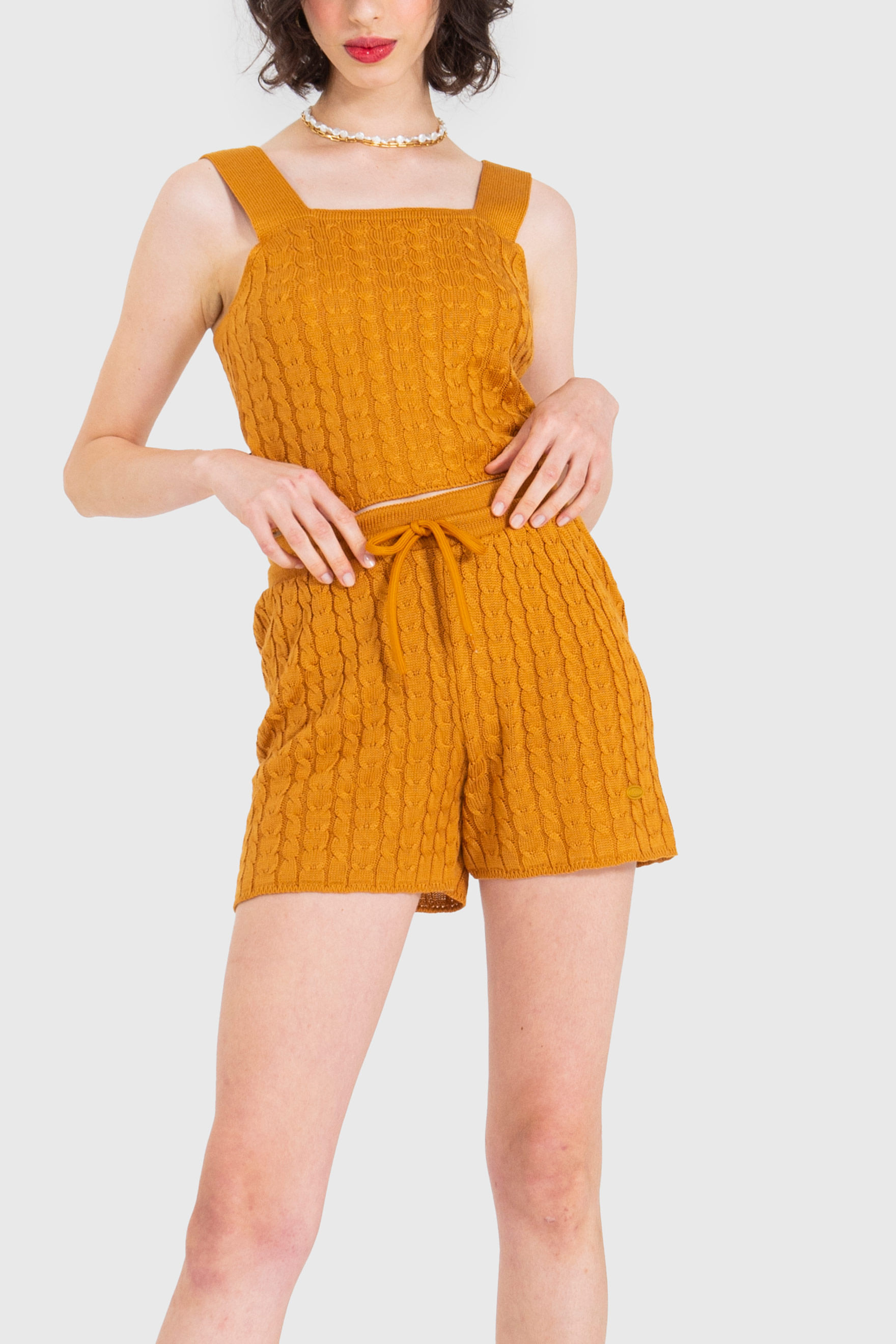 KNIT ROPE SHORTS