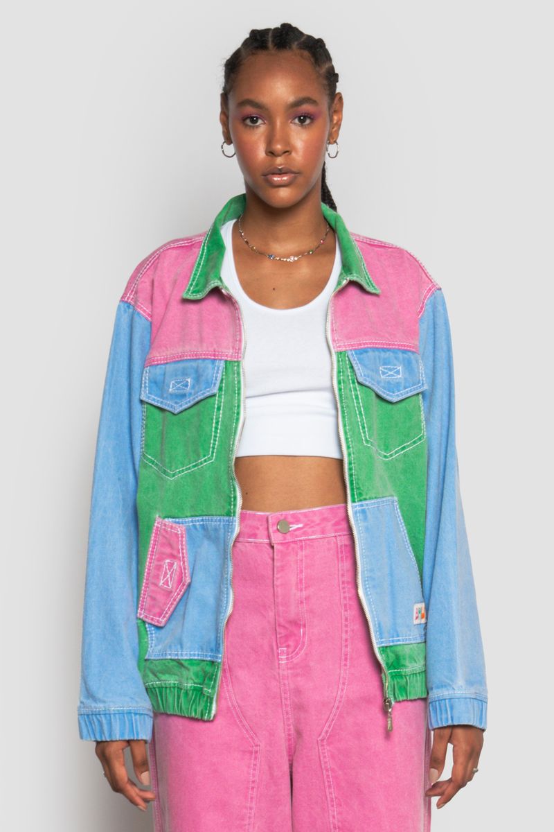 JAQUETA DENIM COLORBLOCK