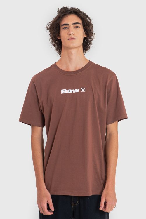 Camiseta regular logo brown