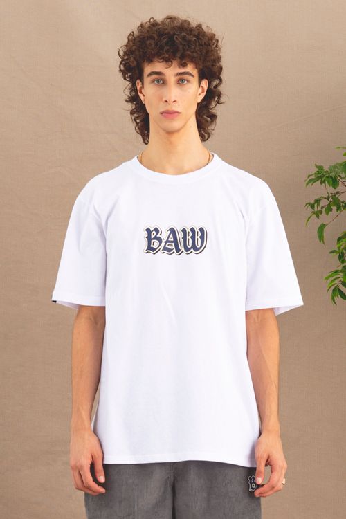 Camiseta oversized baw graphic white
