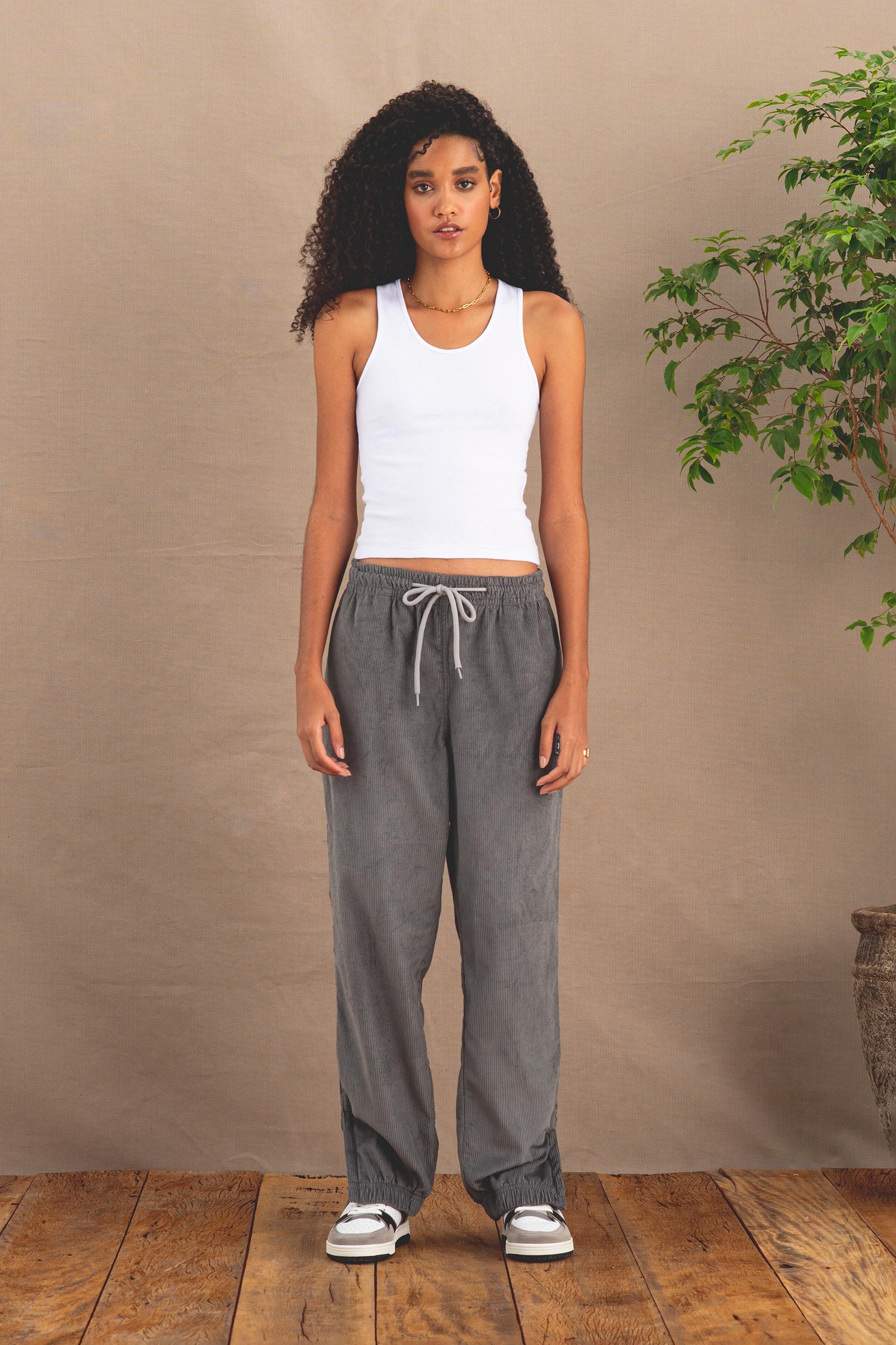 SPORT PANTS CORDUROY CINZA P