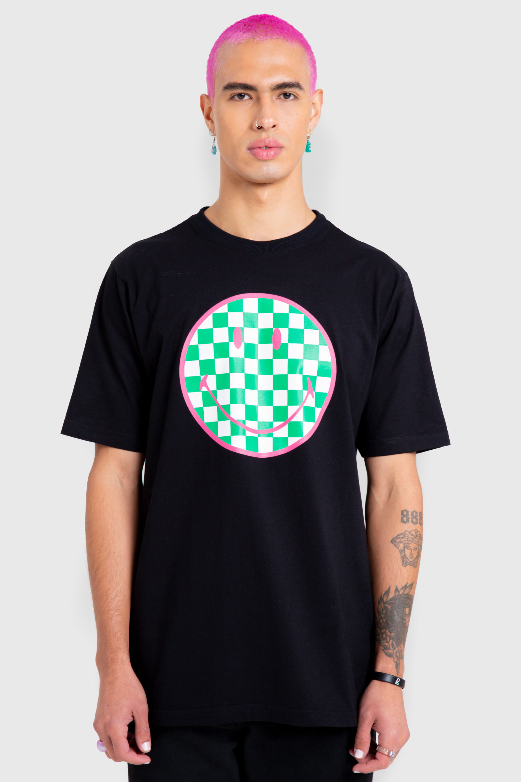 Camiseta Baw X Smiley Checkered