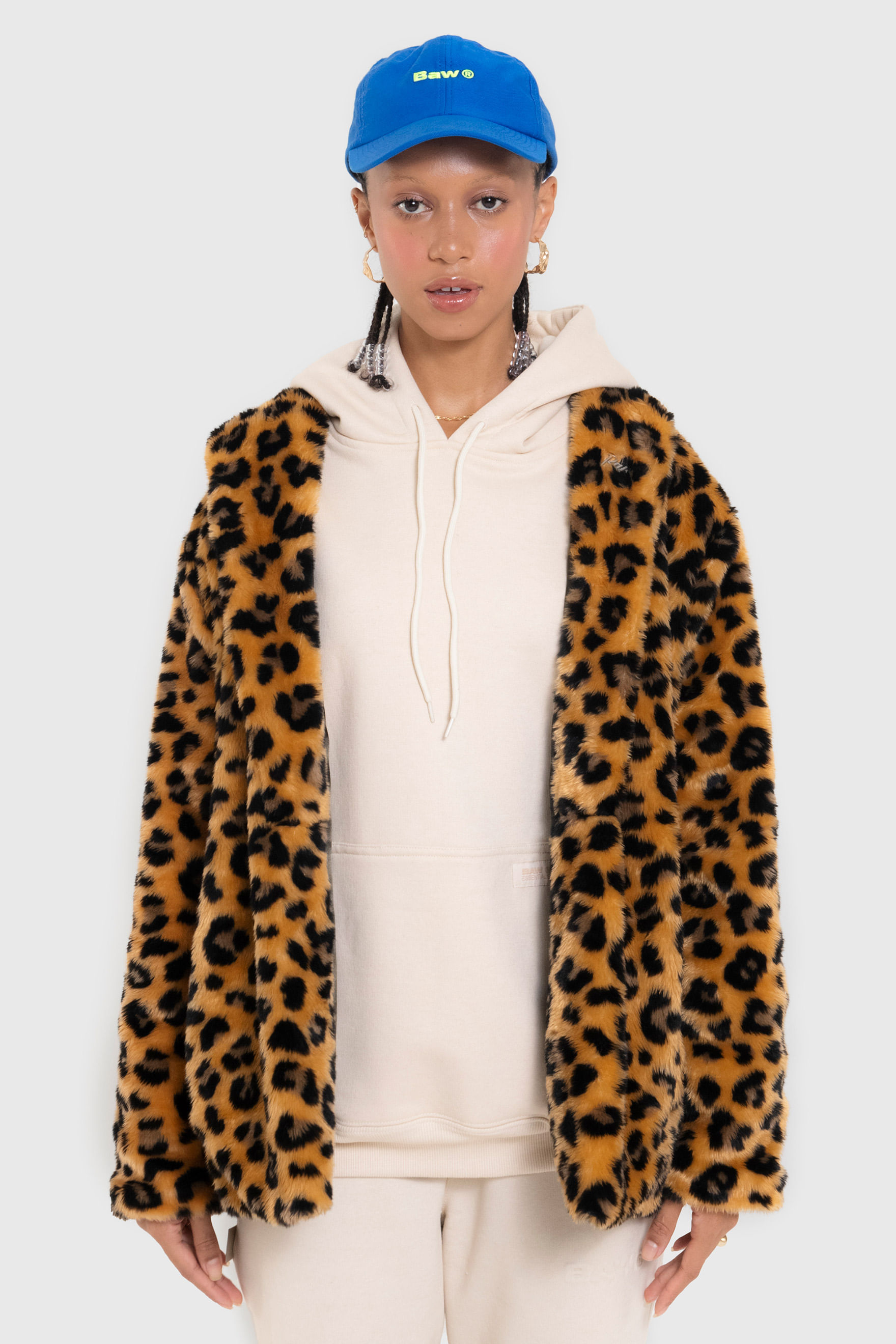 Overcoat Leopard Faux Fur