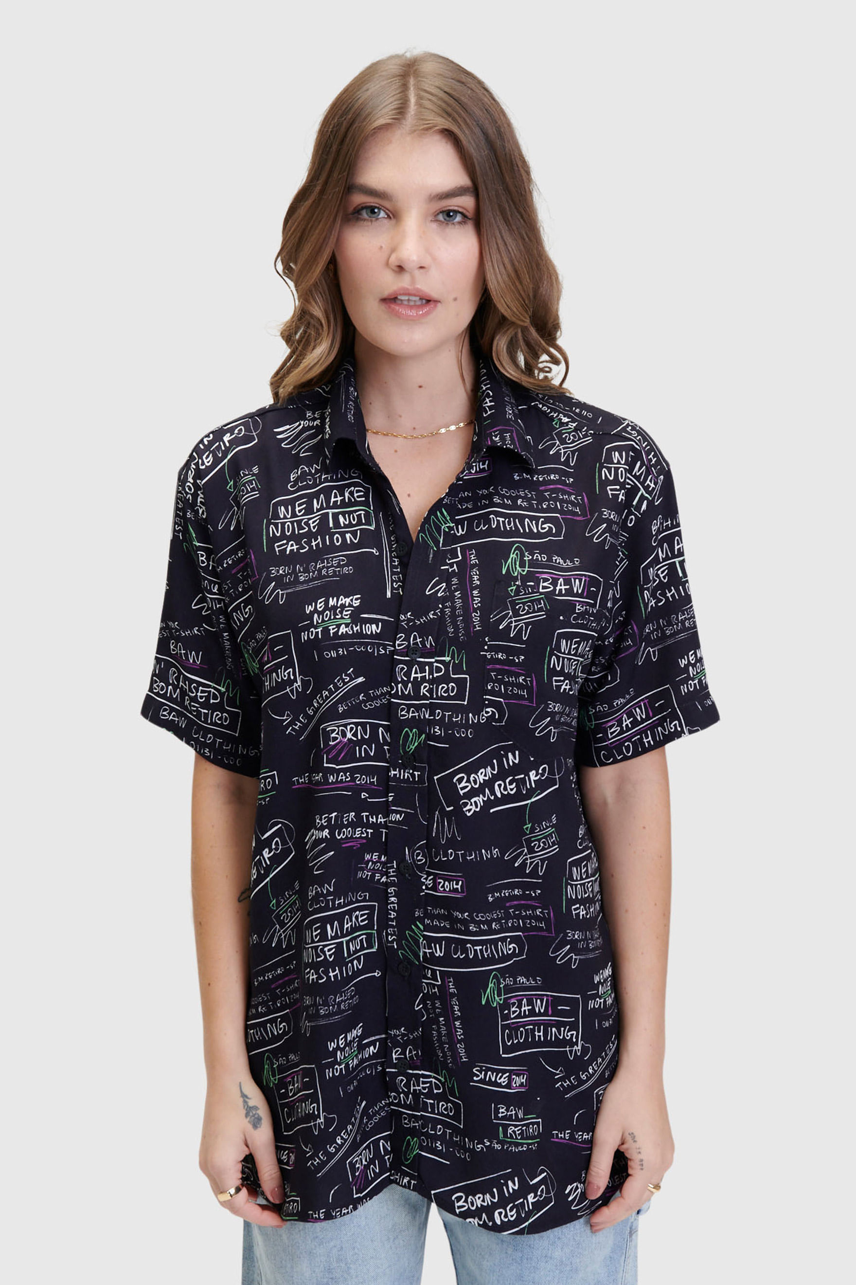 Camisa Baw Black Board