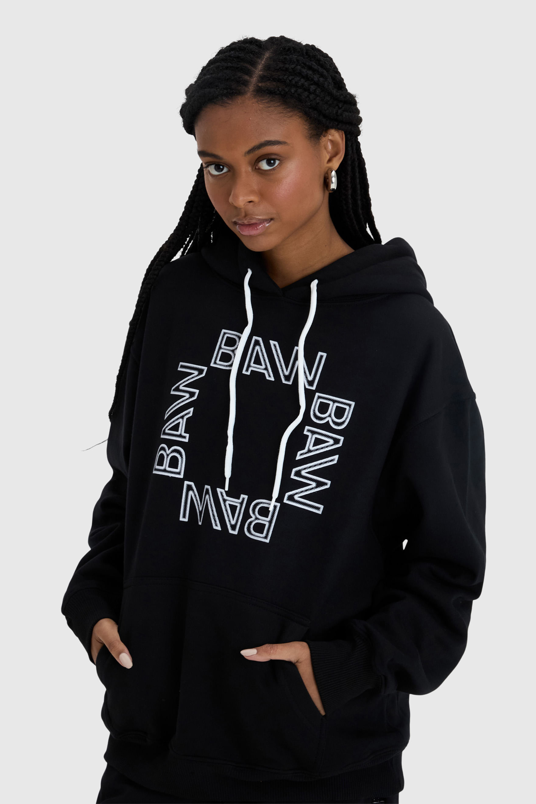 Moletom Hoodie Letter Square