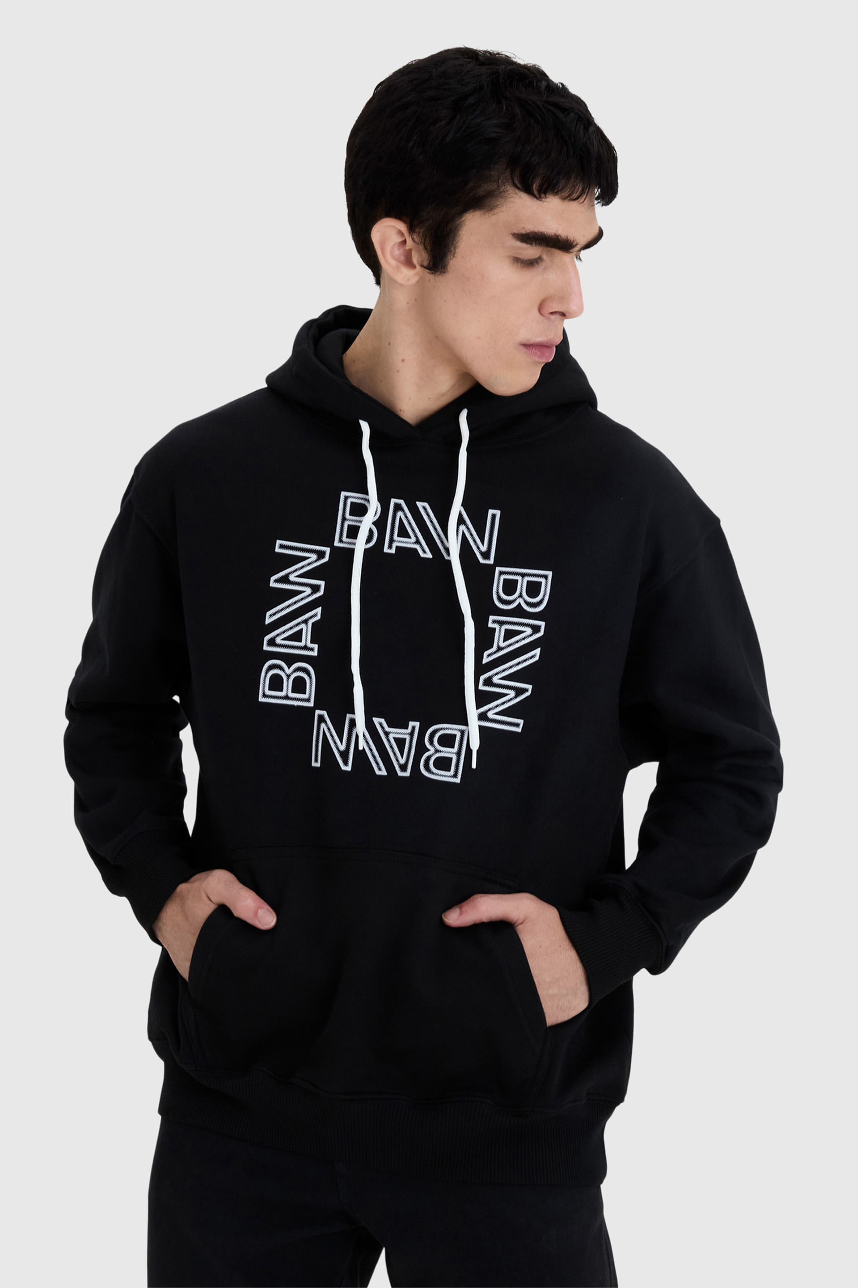 Moletom Hoodie Letter Square