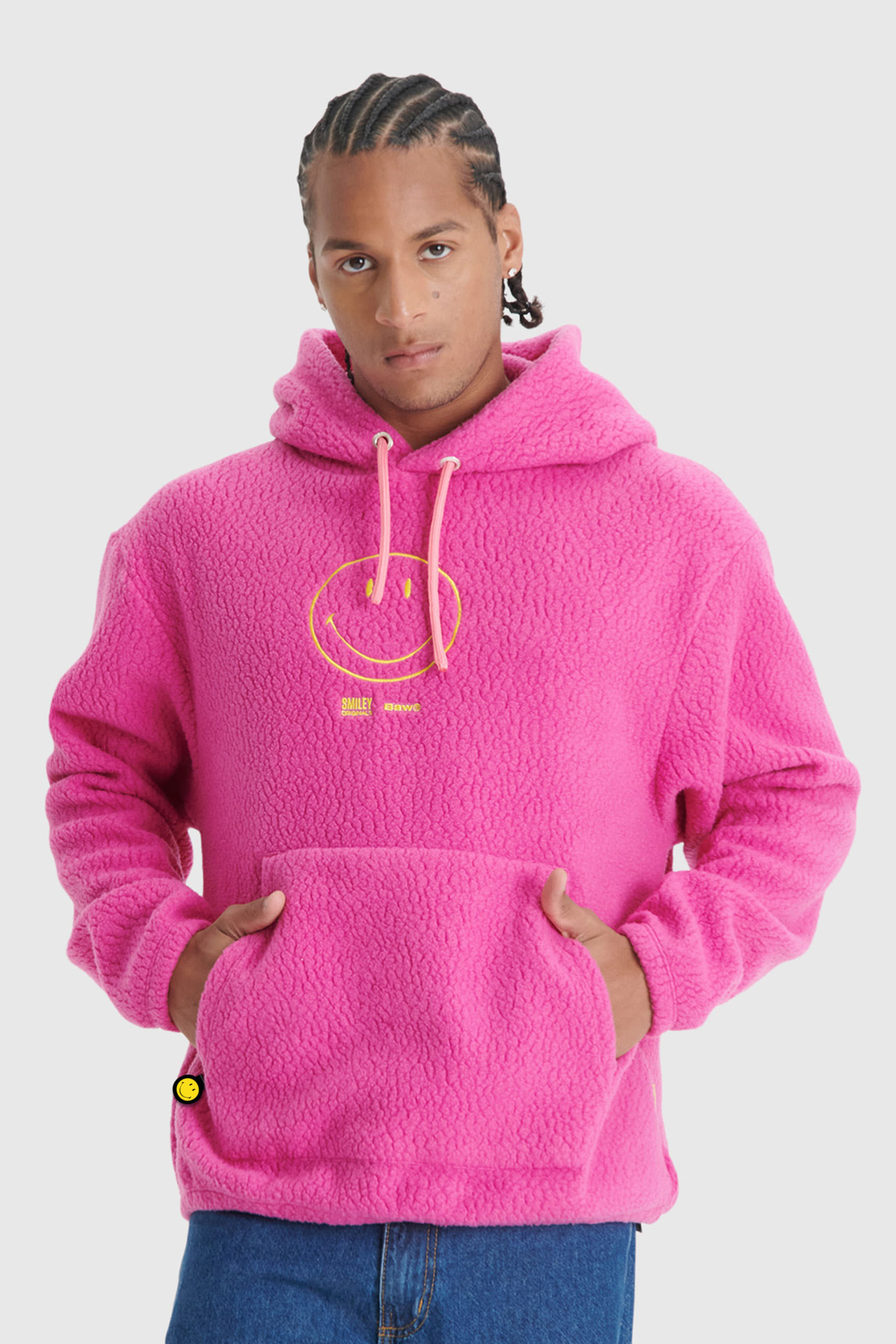 HOODIE SHERPA SMILEY BORDADO