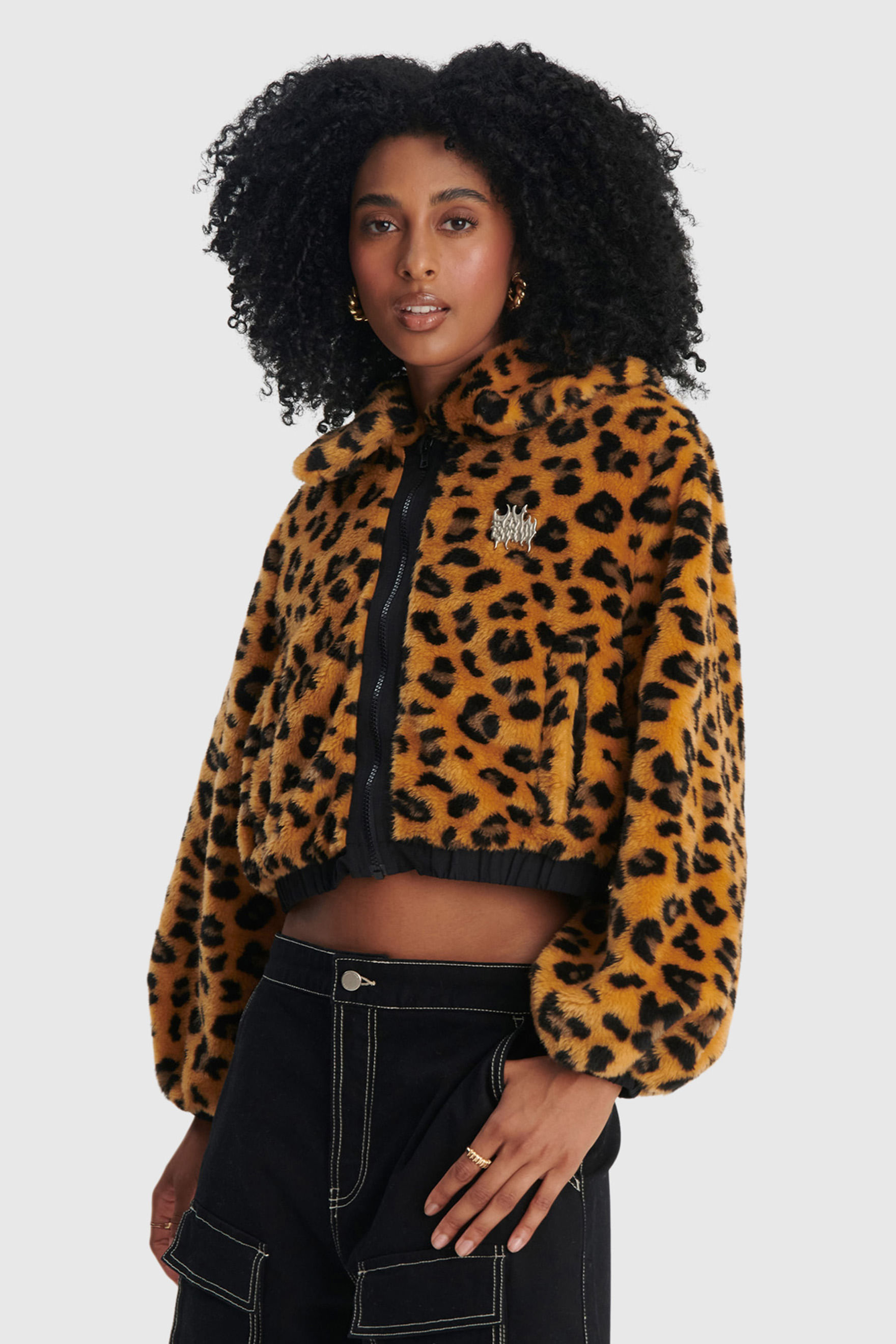 CROPPED SHERPA PRINT BAWEMO