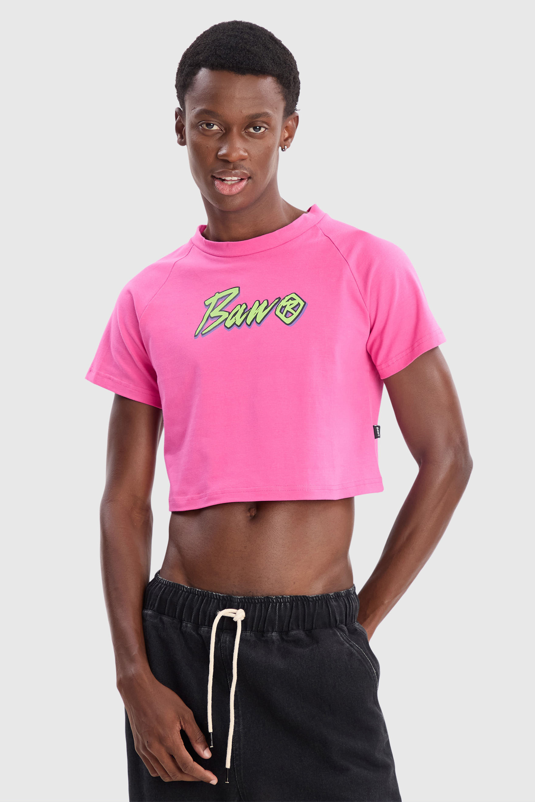 CROPPED RAGLAN ITALIC