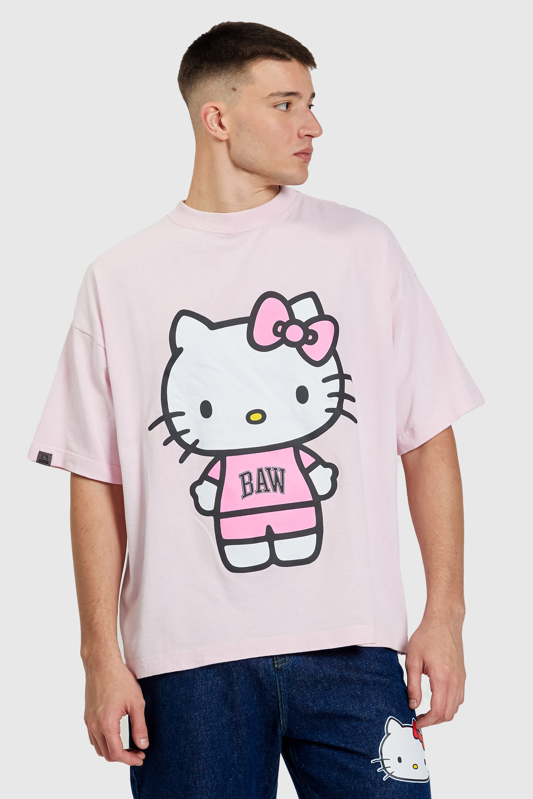 Camiseta Oversized Behind Baw X H. Kitty