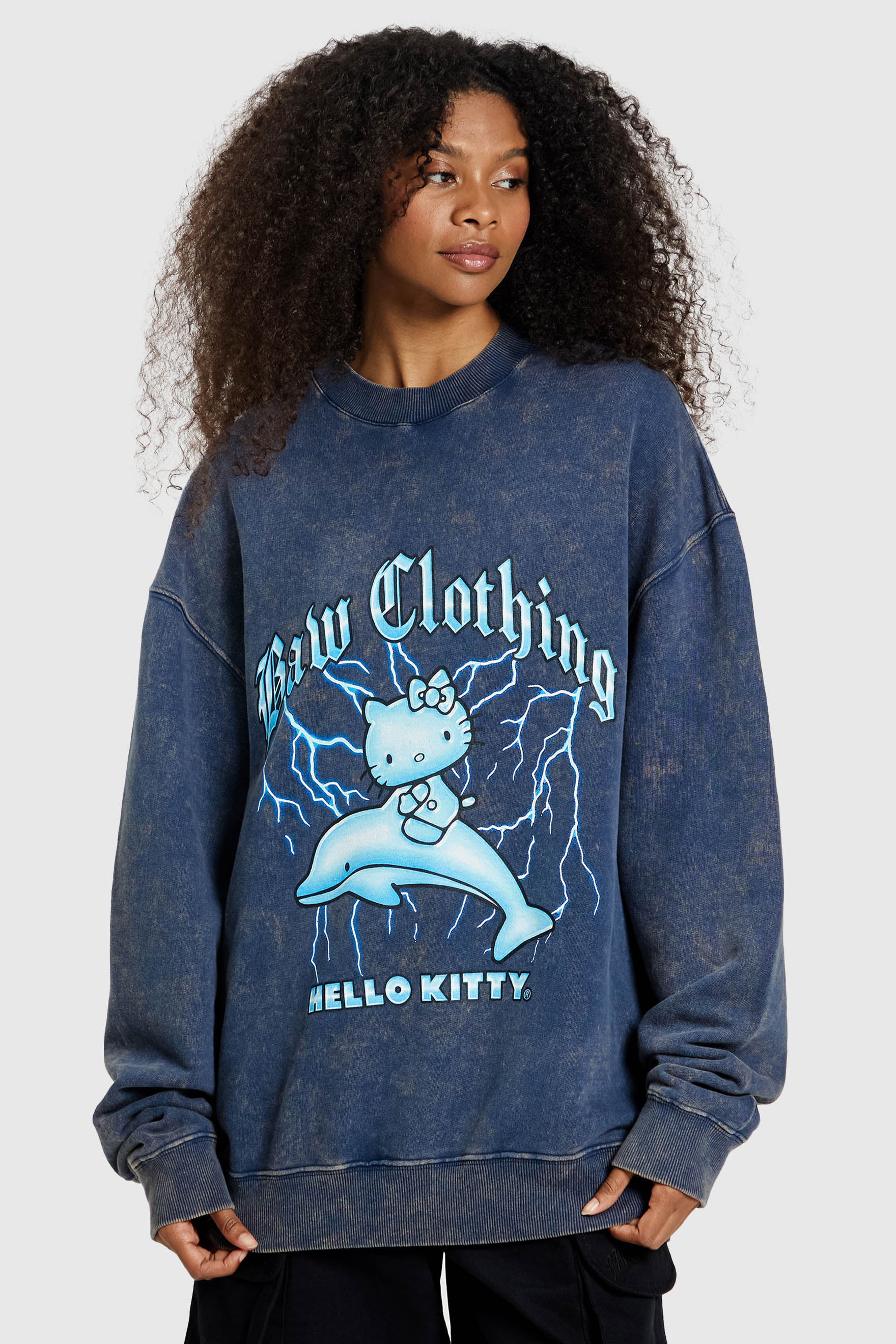 Sweatshirt Oversized Baw X Hello Kitty