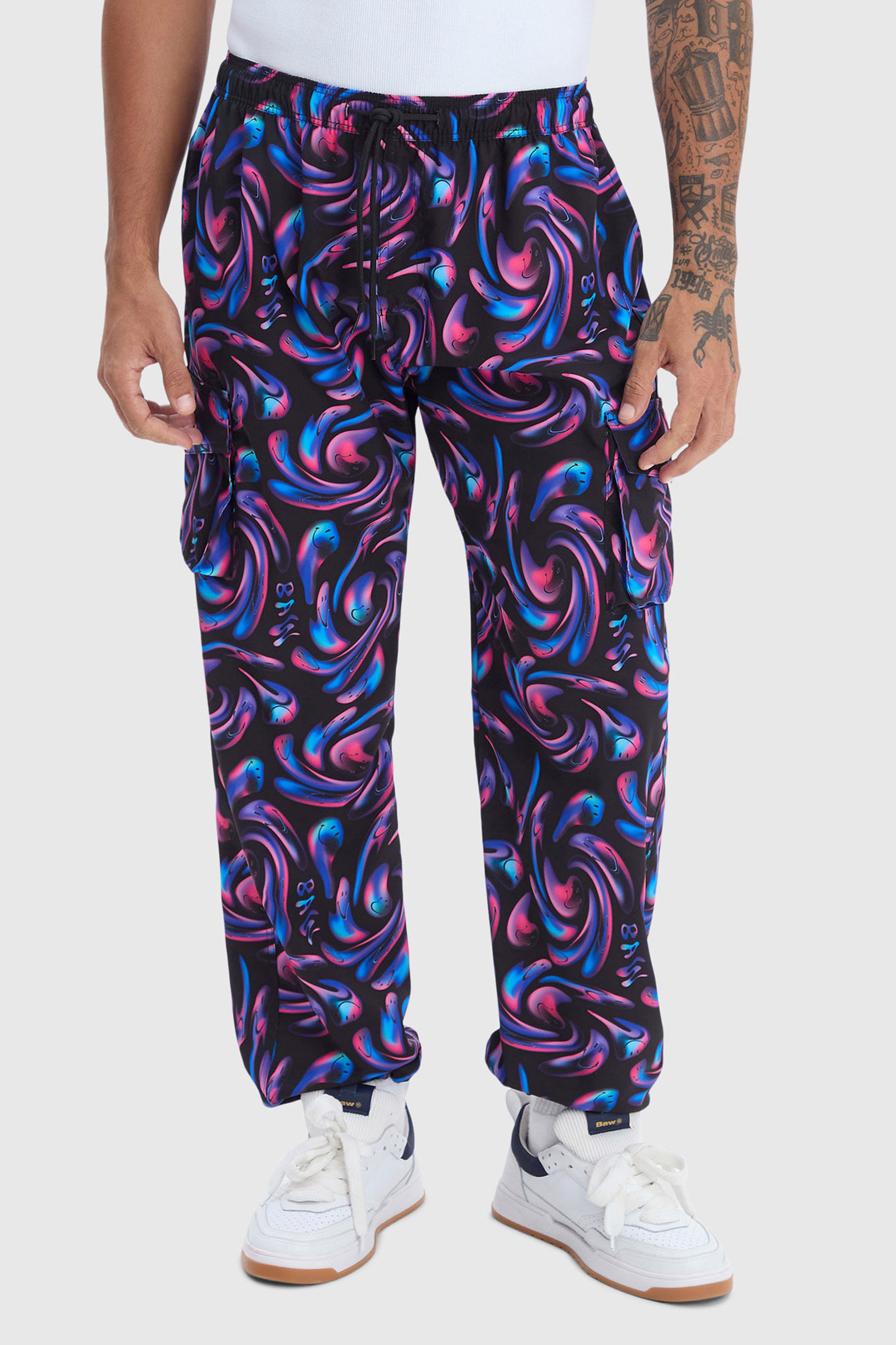 PARACHUTE PANTS FULL PRINT BAW X SMILEY