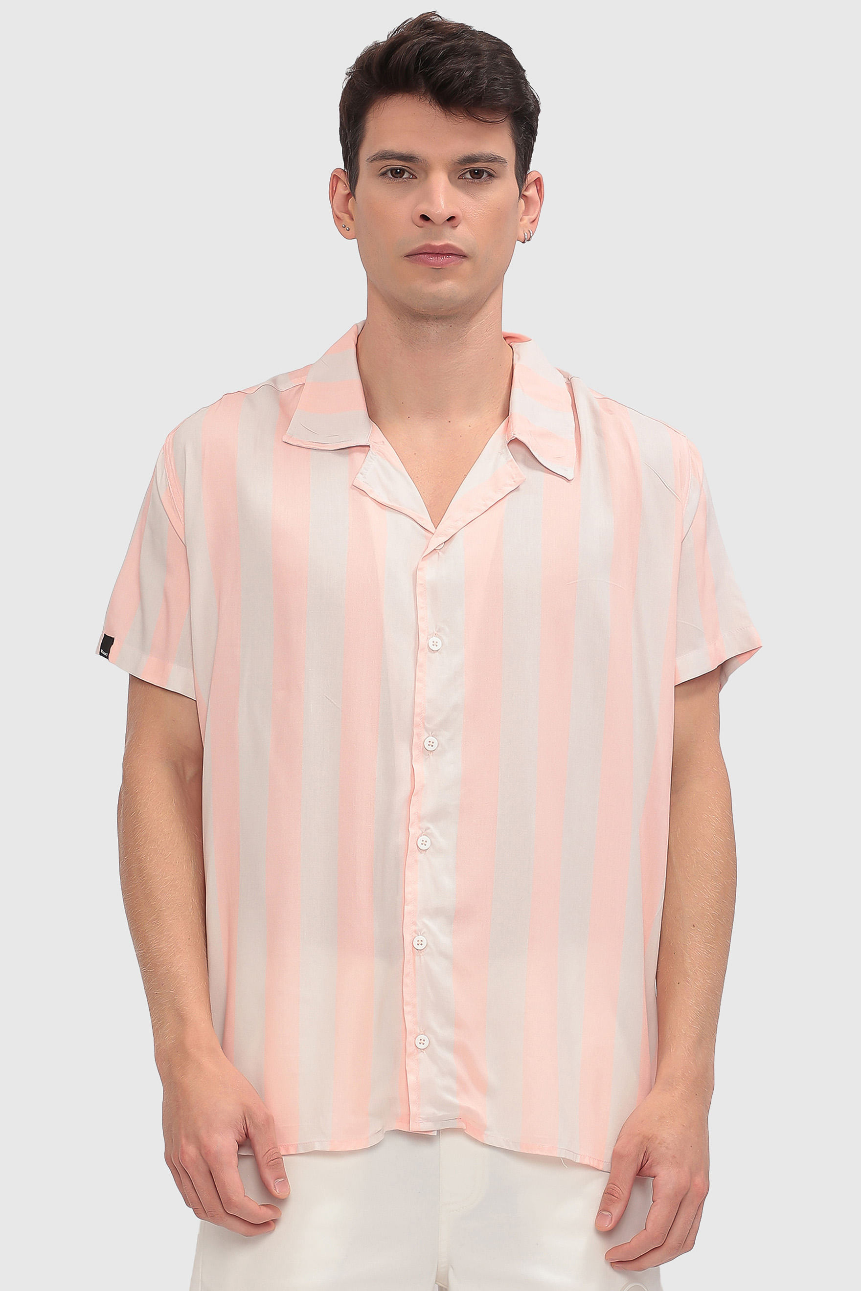 Camisa Cubana Summertime Candy Stripes